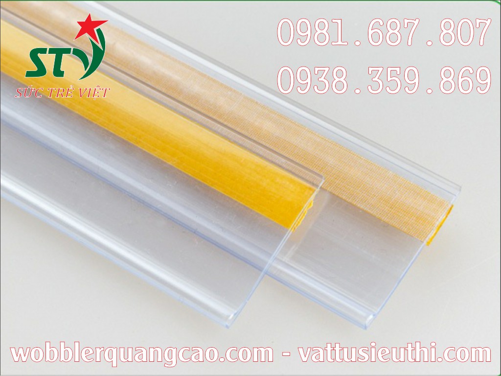 Nẹp nhựa dán kệ gõ
